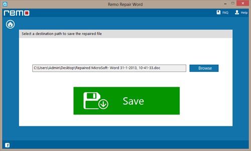Fix Errors in Word File - Save Repaired File